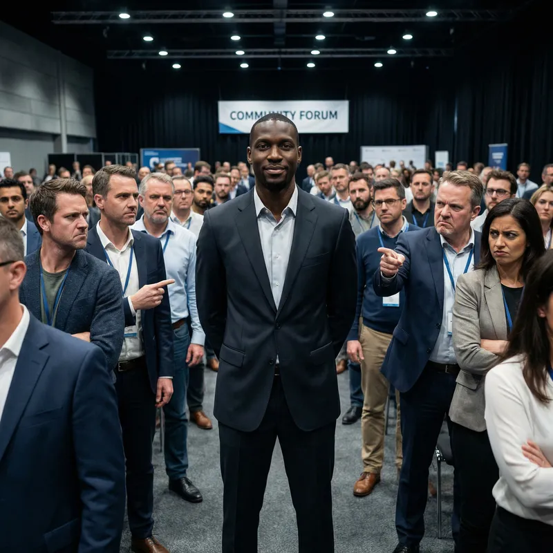 Man Stands Alone in Confidence Amid Criticism Man Stands Alone in Confidence Amid Criticism