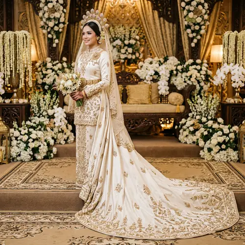 Exquisite Busana Melayu Wedding Dress | Traditional Elegance