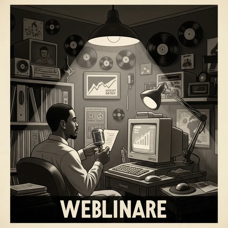 Vintage Black and White Webinar Poster Art