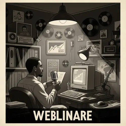 Vintage Black and White Webinar Poster Art
