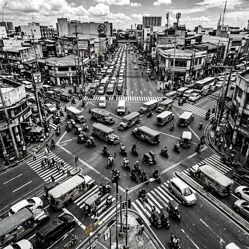 Bustling Intersection Documentary: Traffic Management in Philippines