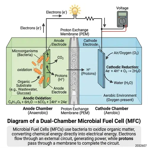 Microbial Fuel Cell: Power from Microbes