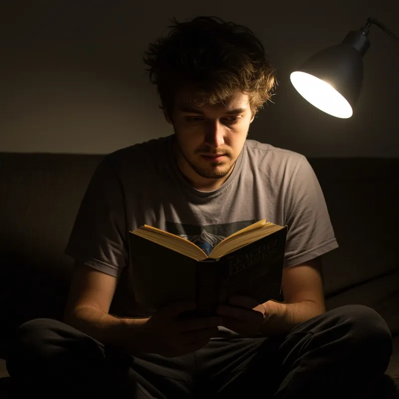 Sad Man Reading a Book Instead of Playing LOL