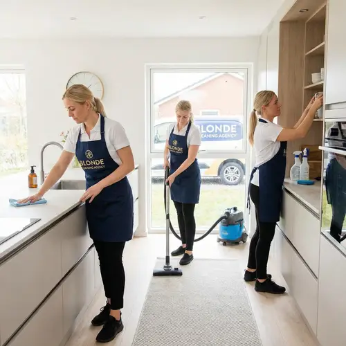 Cleaning Agency with Blonde Staff