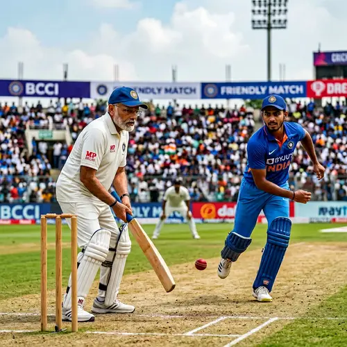 Indian Politician vs Skilled Cricketer: Intense Cricket Face-Off