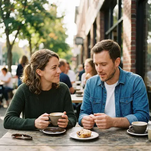 Woman Looking at Man - Romantic Interaction