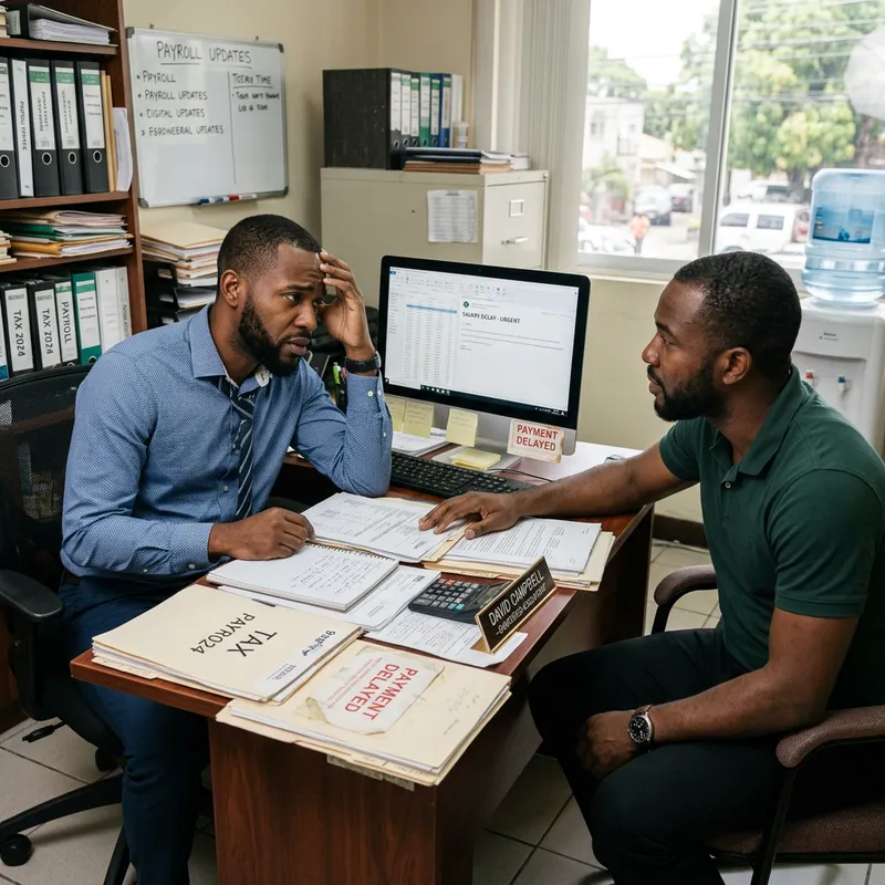 Young Accountant Concerned About Delayed Salary