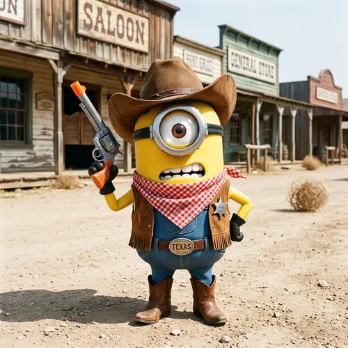 Cowboy Minion with Revolver | Crazy Texas Minion Fun