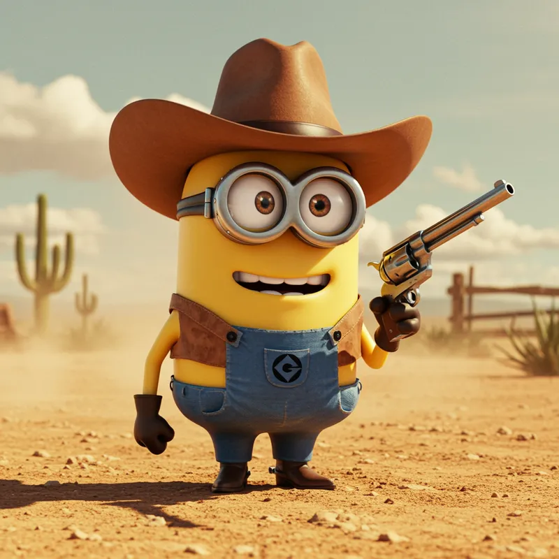 Cowboy Minion with Revolver | Crazy Texas Minion Fun