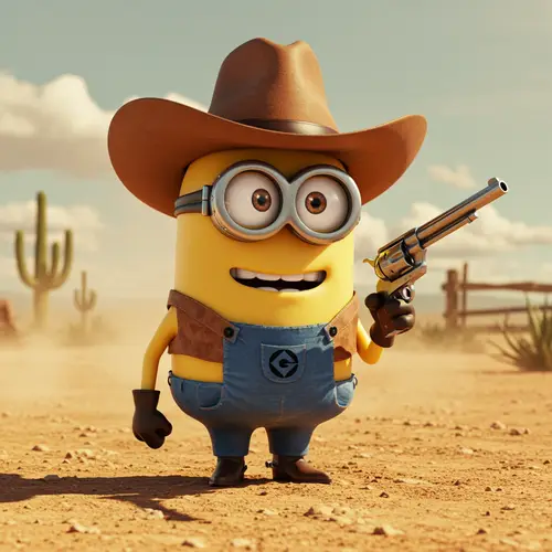 Cowboy Minion with Revolver | Crazy Texas Minion Fun