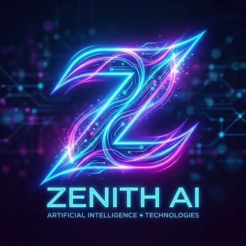 Dynamic AI Company Logo with Neon 'Z' Letter