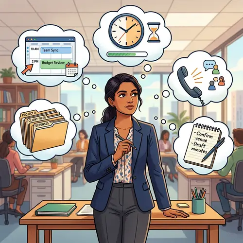 Visualizing a Productive Secretary's Daily Tasks