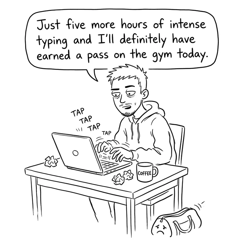 Witty Writer Sketch: Minimalist Black & White Art Witty Writer Sketch: Minimalist Black & White Art