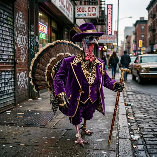 Turkey in Stylish Pimp Clothing