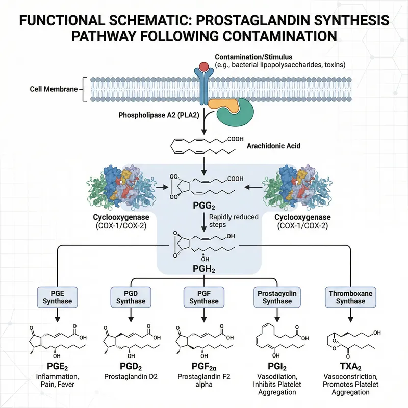 Prostaglandin Synthesis: Steps Leading to Contamination