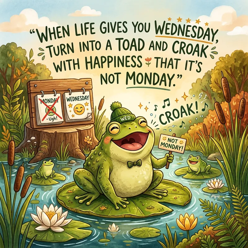 Embrace Wednesday: Turn Into a Happy Toad Embrace Wednesday: Turn Into a Happy Toad