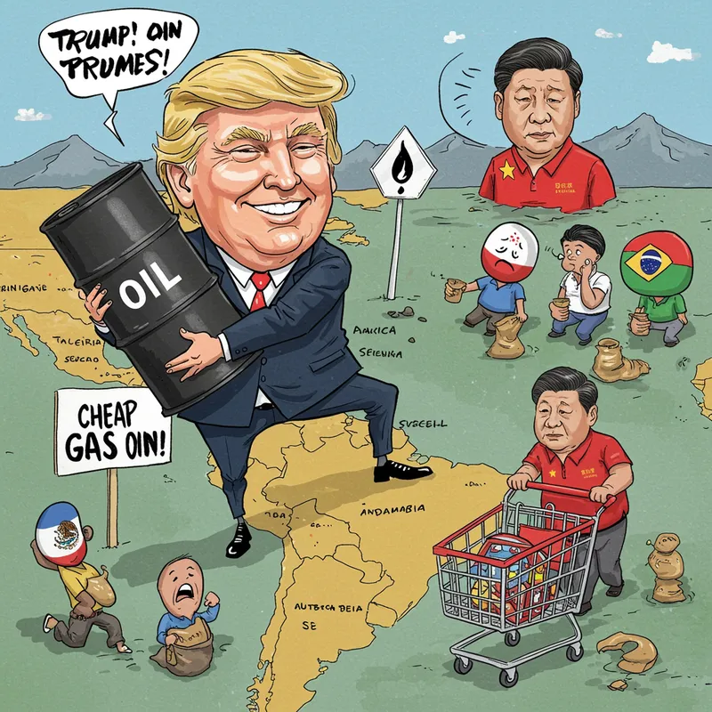 Trump as Oil Tycoon in Humorous Cartoon