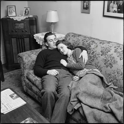 Couple on Couch Together - 1941