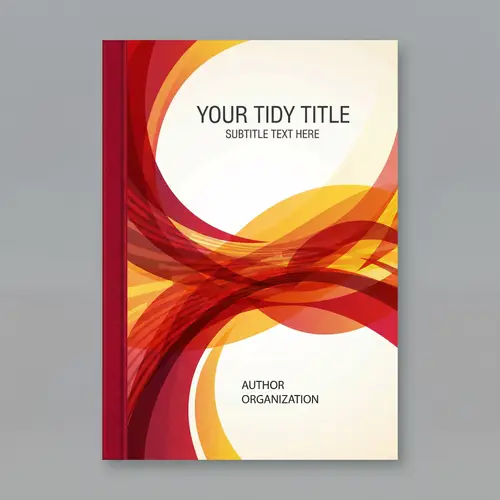 Professional A4 Report Cover Design in Red & Yellow