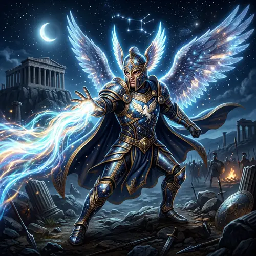 Celestial Pegasus Knight Unleashing Life Energy