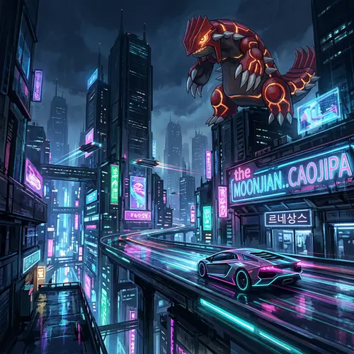 Futuristic Cyberpunk Cityscape with Vibrant Neon Lights