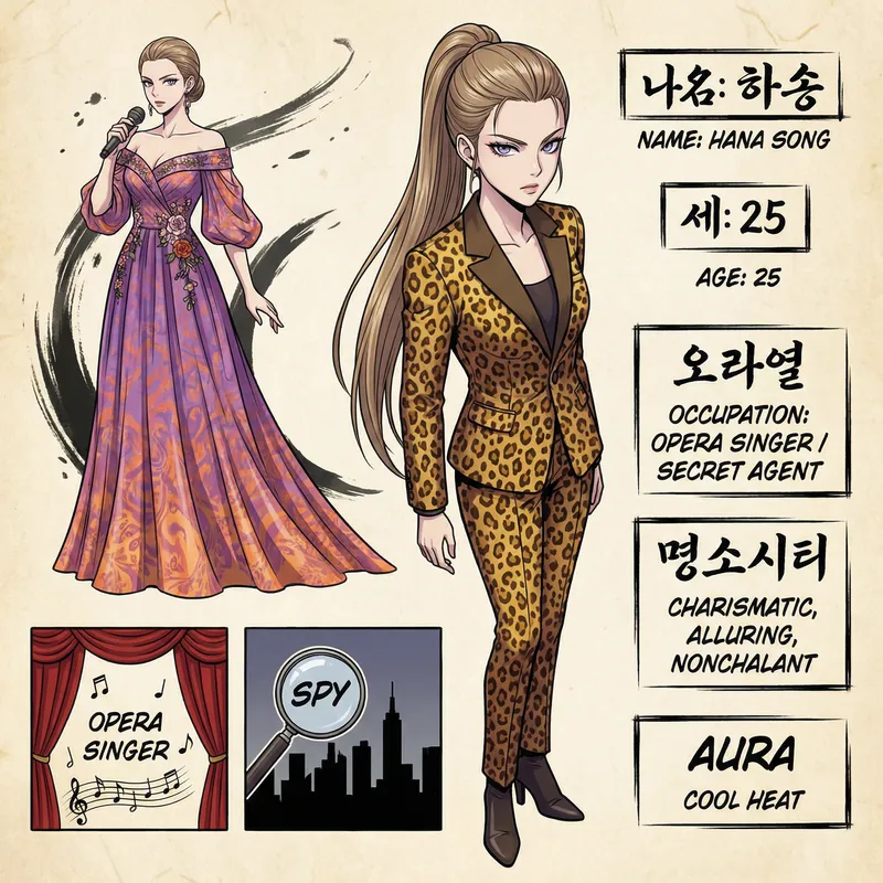 Enchanting Spy & Opera Singer Character Sheet