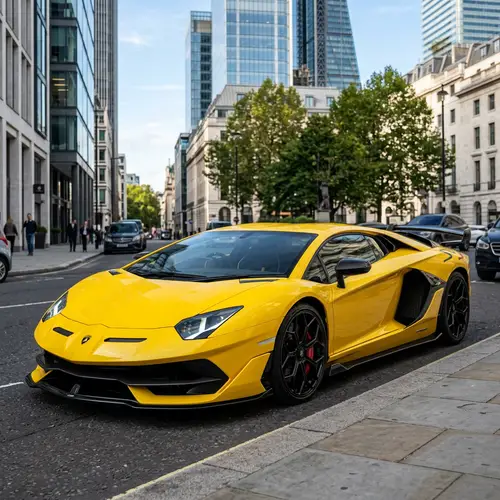 Stunning Lamborghini Car in Vibrant Yellow
