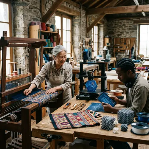 Technology Impact on Traditional Crafts: Weaving Loom & 3D Printer