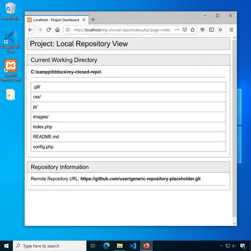 Sw Repository Web Page Example Clone Repository on Web Server in htdocs/www with Index Page | AI Art ...
