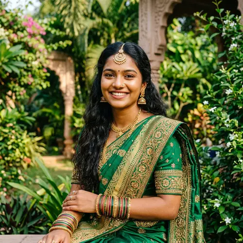 Beautiful Indian Girl in Traditional Sari | Ethnic Beauty Portrait