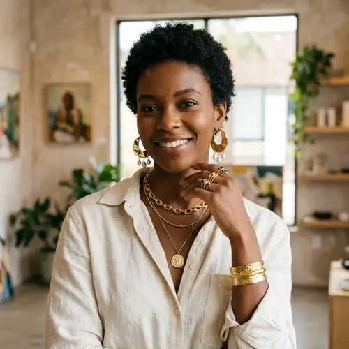 Stylish Model Wearing Stunning Jewelry