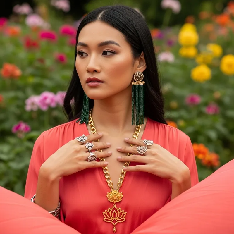 Stylish Model Wearing Stunning Jewelry