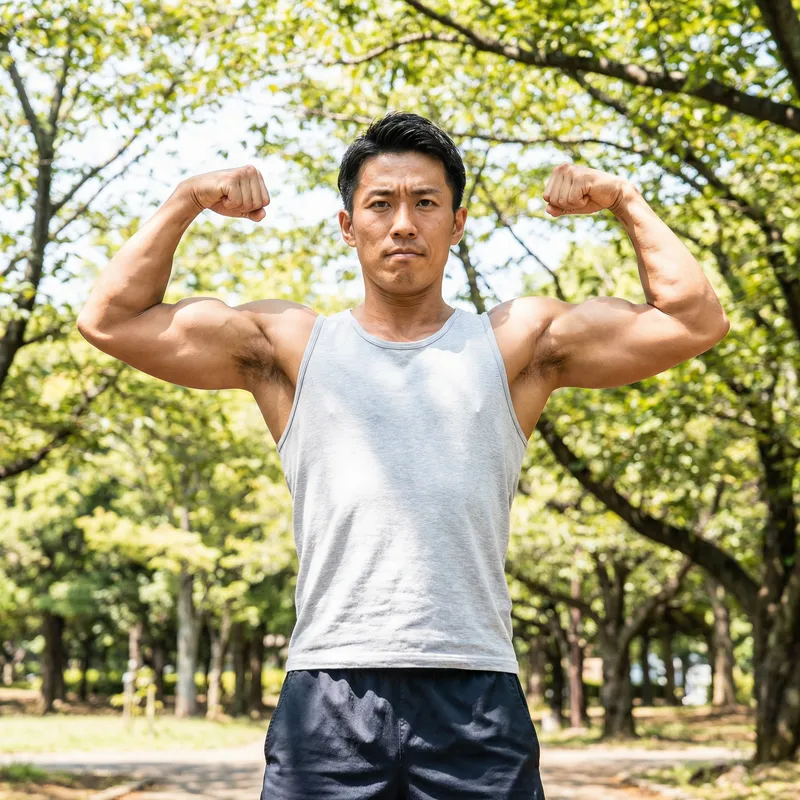 Inspiring Asian Bodybuilder Showcases Muscles