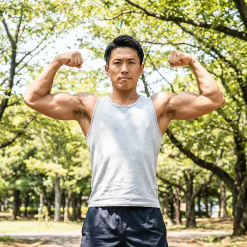 Inspiring Asian Bodybuilder Showcases Muscles