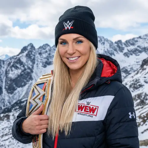 Smiling Blonde Wrestler in 4K High-Definition - Charlotte Flair