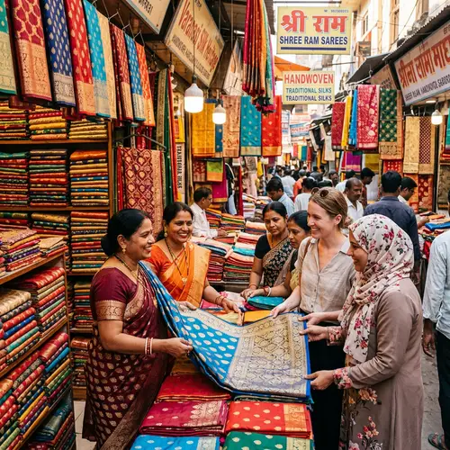 Traditional Sarees Marketplace with Intricate Designs | Cultural Exchange