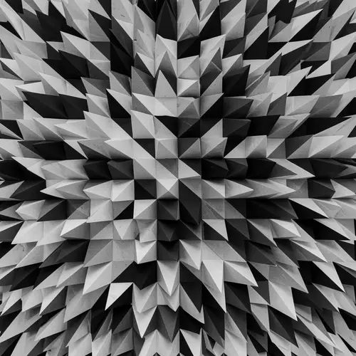 Black and White Triangle Mosaic Pattern