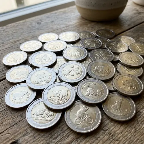 Unique Two Euro Coins with Pig Designs | Limited Edition