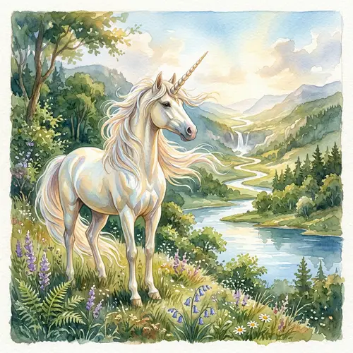 Unicorn Watercolor Art: Ethereal Beauty