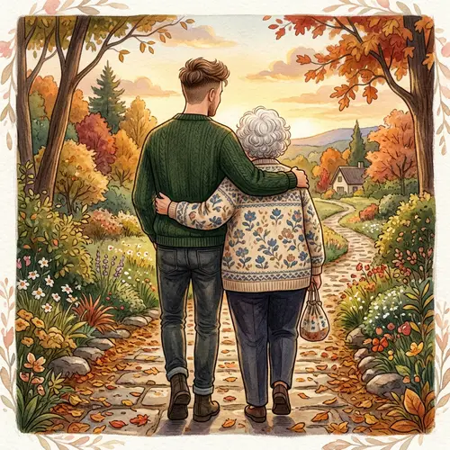 Heartwarming Multi-Generational Back Hug Salutation