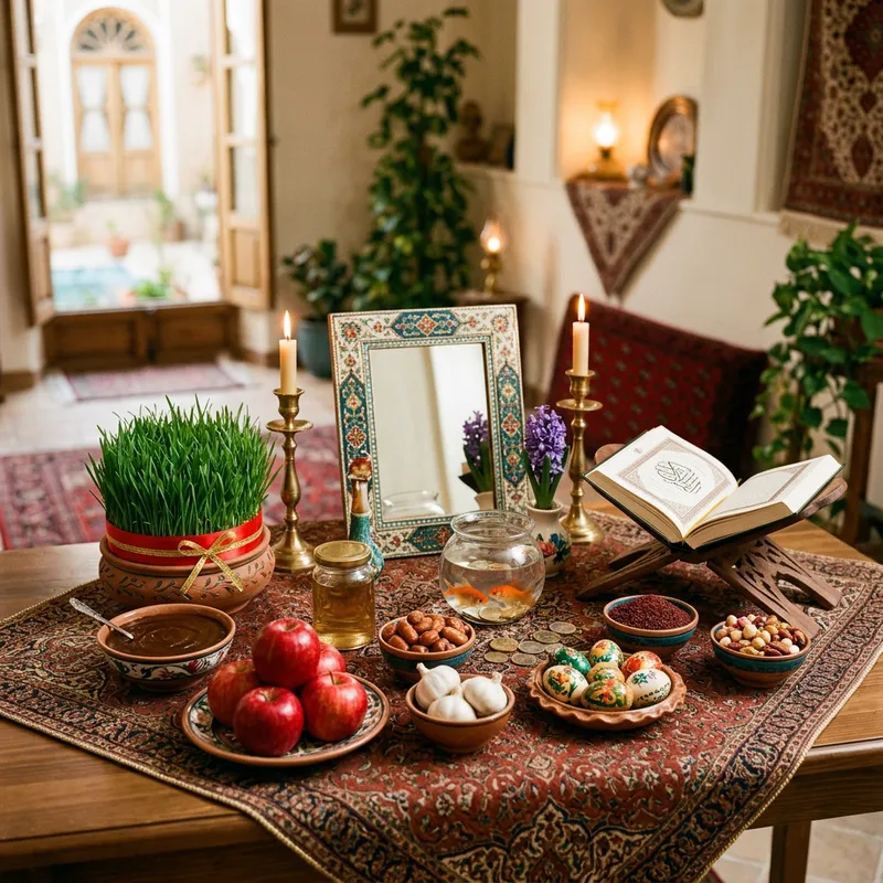 Exquisite Haft-Sin Spread | Persian New Year Table Decor