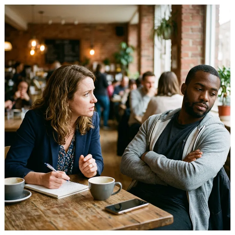 Animated Dialogue Between Two Individuals