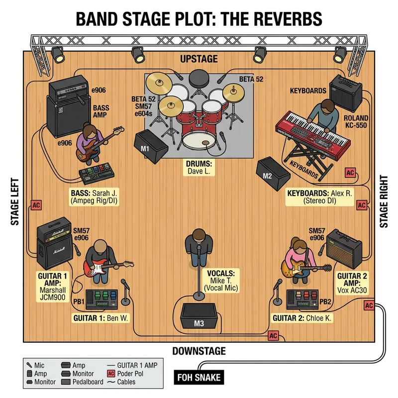 Band Stage Plot Design - Layout and Arrangement
