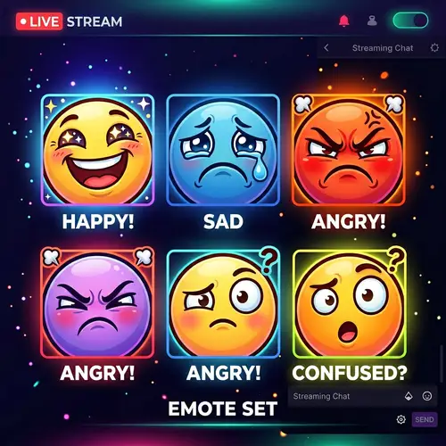 Expressive Twitch Emotes for Digital Streaming | Emote Set