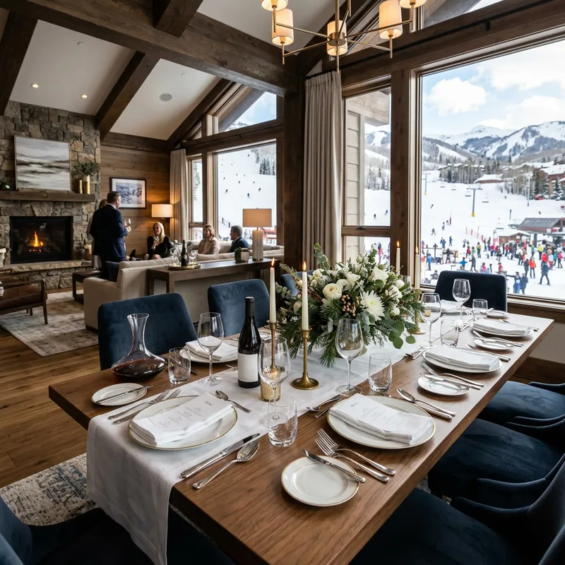 VIP Hospitality Lounge Interior at Ski World Cup