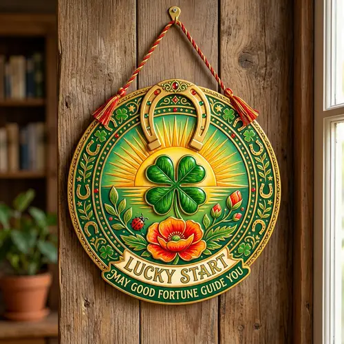 Optimistic Lucky Start Decor: Symbols of Fortune & Beginnings