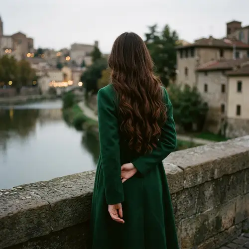 Cascading Long Hair Photo | Mystery and Poise