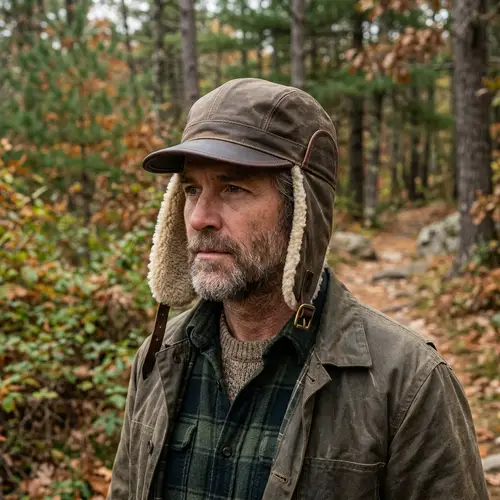 Hard-Brimmed Hat with Side Flaps - Gorro de Vicera Dura