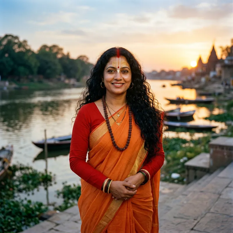 Graceful Woman of Uttar Pradesh - Tranquil Beauty Captured