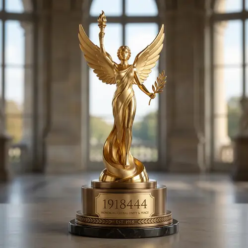 Golden Sculpture Icon: Elegant Artwork